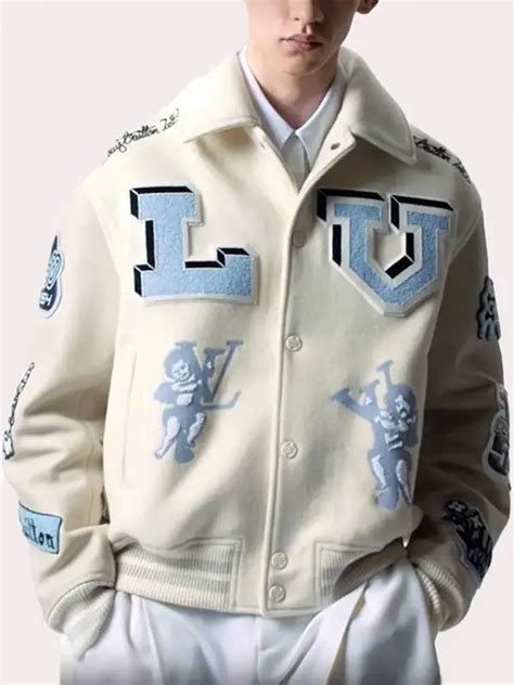 lv white varsity jacket|louis vuitton white varsity jacket.